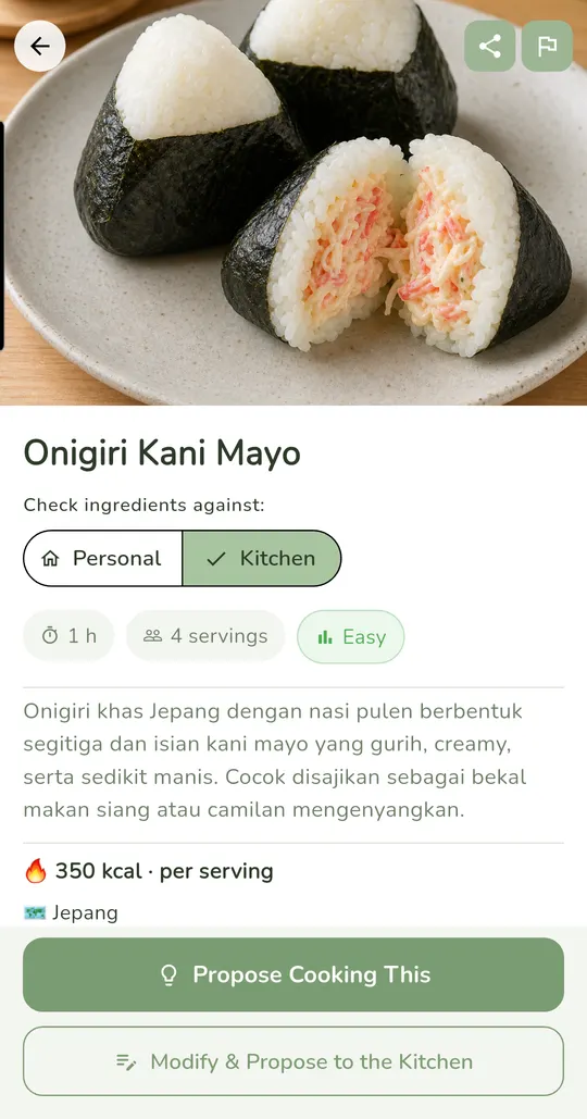 Usulkan masakan ke dapur bersama