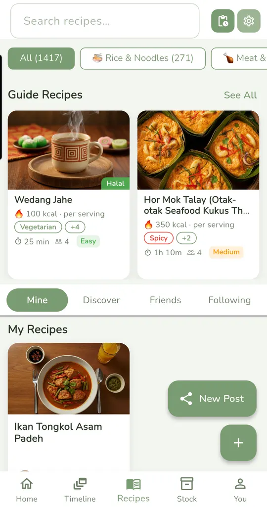 Daftar resep panduan MasakApa