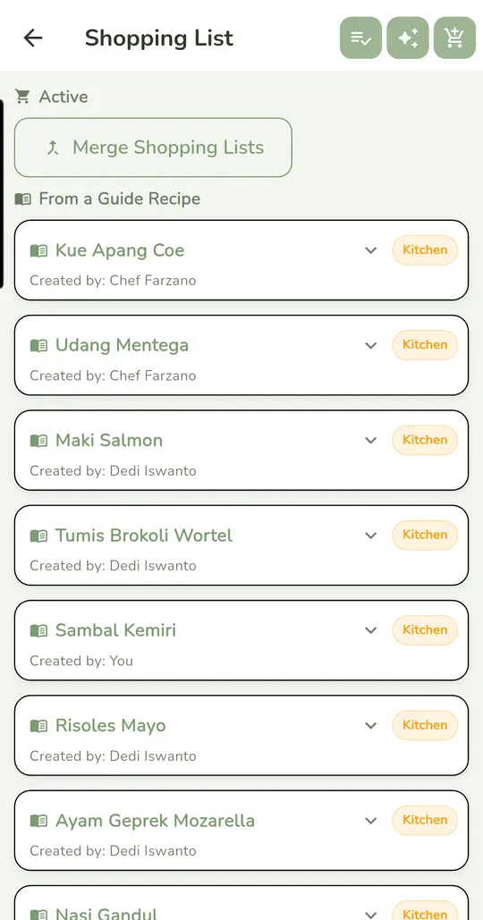 Daftar belanja MasakApa